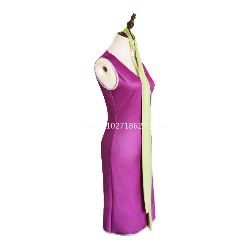 Anime Velma Daphne Purple Cosplay Costume Movie Character Blue Dress Halloween Costume for Women Girls Cosplay Costume