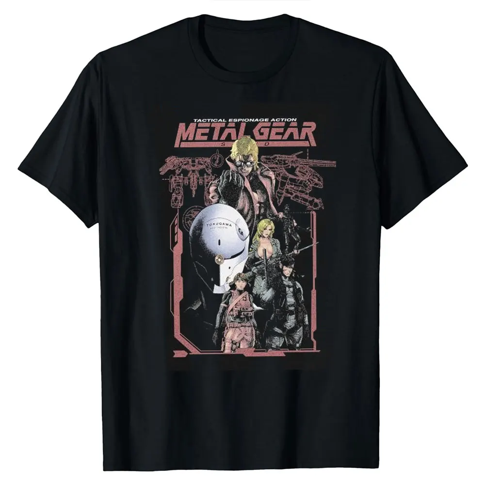 

Tokugawa Metal Gear Solid Kojima videogame Gift t shirt 100% cotton MGS printed Graphic clothes All size tops S-6XL