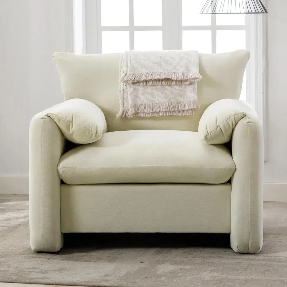 

38.6'' Wide Living Room Chair, Chenille Oversized Armchair, Comfortable Seating, Modern Accent Living Room Chair