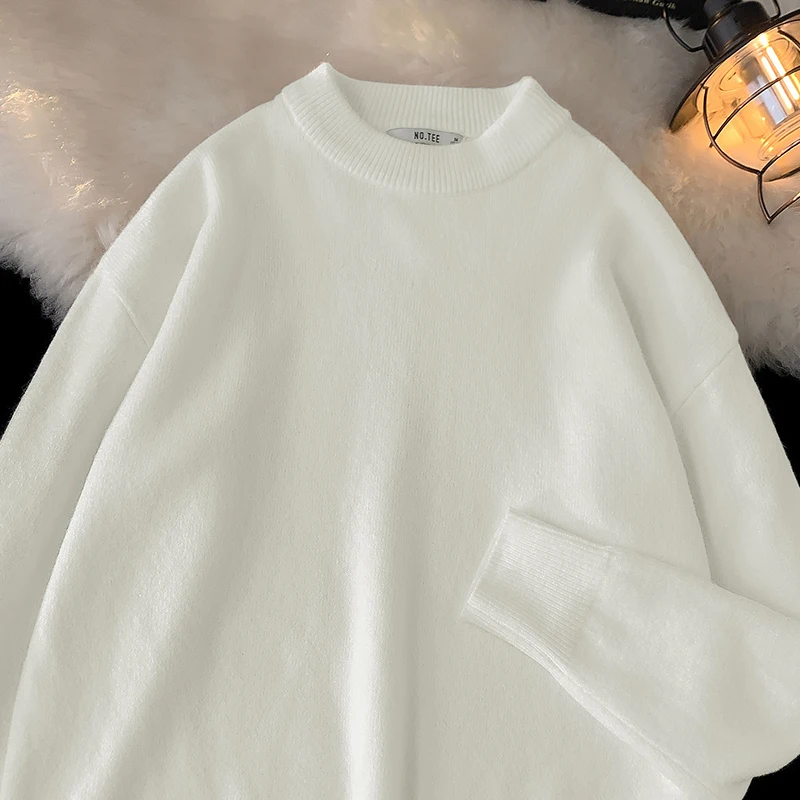 

Мужской круглый вязаный свитер Ne, свободный, удобный, повседневный, длинный свеч, дышащий, мягкий, средний, осенне-зимний, осенне-зимний...