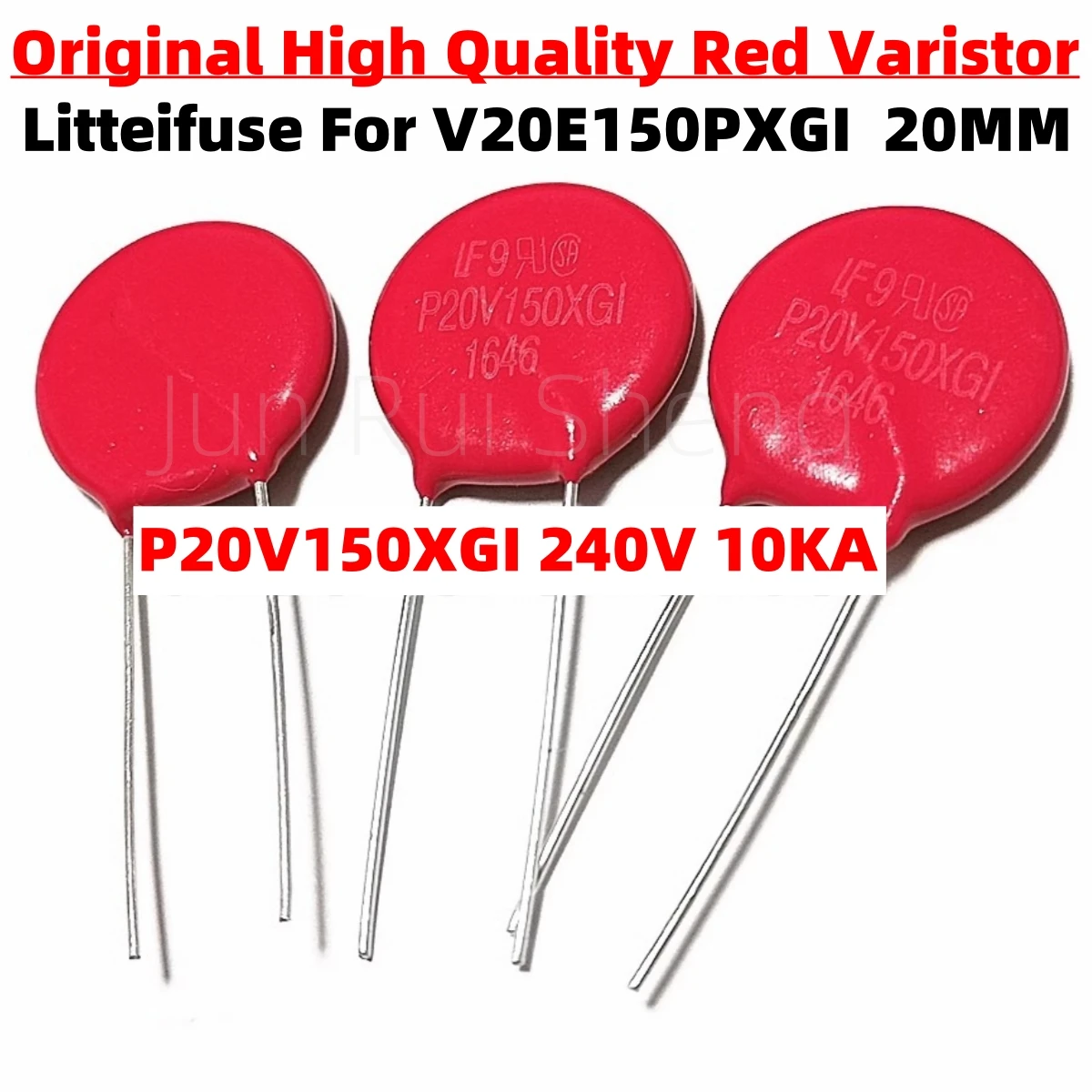 1/5/10PCS Original V20E150PXGI Litteifuse For P20V150XGI Red Varistor 240V 10KA 20MM Rheostat AC150 DC200 1600pF SEMIV20E150PXGI