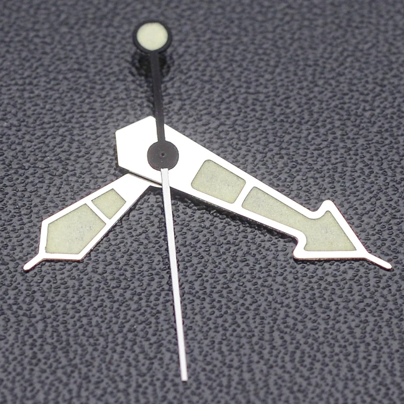 HN35 Watch Hands C3 Green Night Glow For NH35 NH36 4R 7S Japanese Movement Silver Hands Replacement of Dial Components view 6
