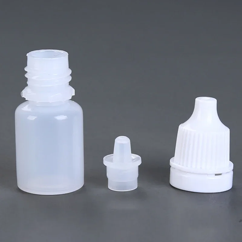 200Pcs/Lot 3-10ml Refillable Bottles Plastic Liquid Squeezable Bottle with Funnel Eye Liquid Dropper Bottle Cosmetics Container