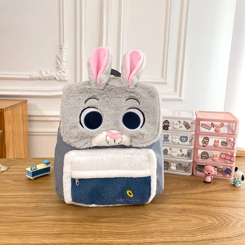 กระเป๋าเป้สะพายหลังการ์ตูนใหม่ ซูโทเปีย จูดี้ นิค กระเป๋าขนปุย กระเป๋าสะพายไหล่ กระเป๋าถือลำลองสำหรับเด็กผู้หญิง กระเป๋าโท้ทขนฟู กระเป๋าเดินทาง ของขวัญ
