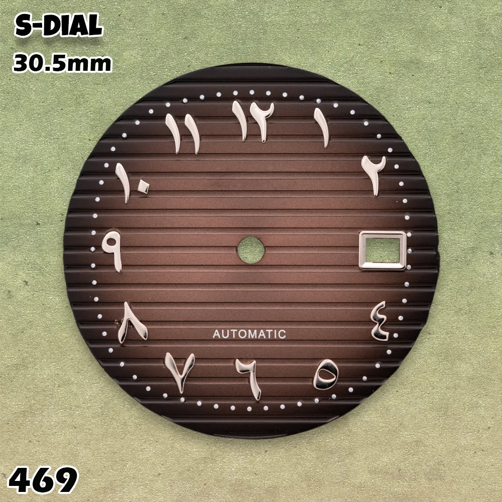 NG S Logo 30.5mm Arab Stripe Dial NH35/NH36 Movements Watches for men Watch Modification Accessories Repair Parts