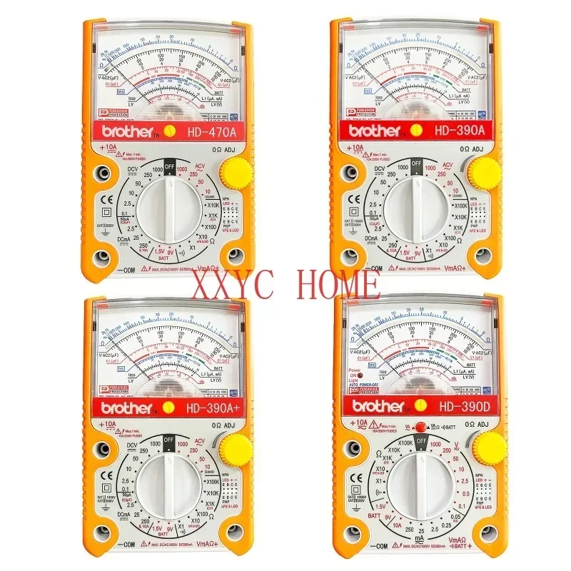 

Brother HD-470A/390A/390A+/390D Analog Multimeter High Precision Mechanical Electrician Home Maintenance Pointer Multimeter