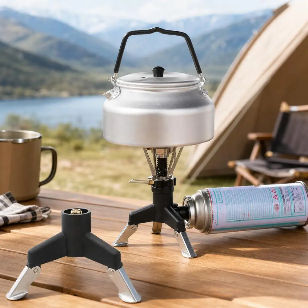 Portable All in One Camping Stove With Converter Compact Lightweight Outdoor Cooking Gear Hiking Backpacking Cooking Gear