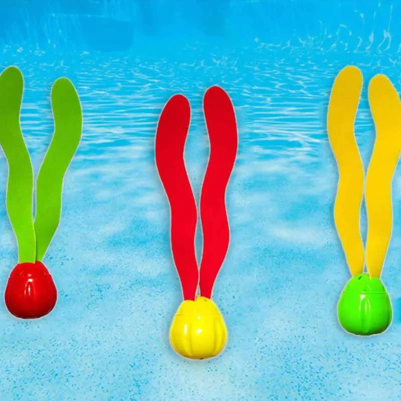 3pcs Summer Toys Seaweed Diving Toy Water Games Pool Games Child Underwater Diving Seaweed Toy Sports Parent-Child Gifts for