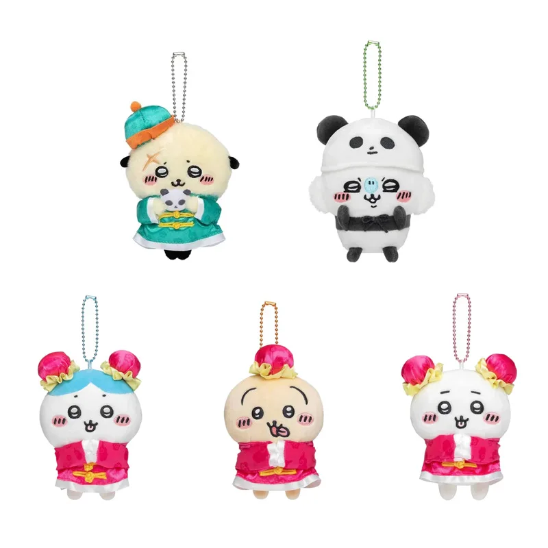 

10 см милый мультфильм Kawaii Chiikawa китайский отель серии Hachiware Usagi Momonga плюшевая кукла брелок сумка кулон игрушка в подарок