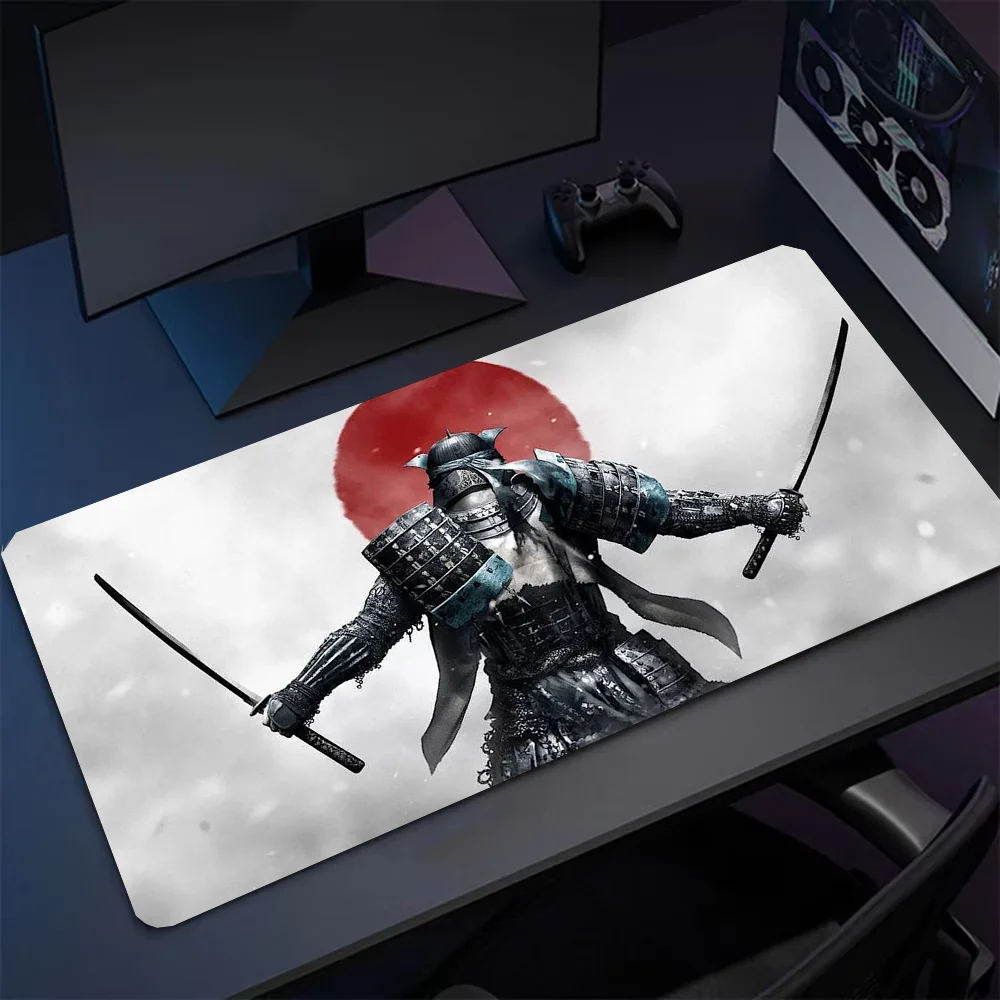 S-Samurai Warrior Mousepad Non-slip Suitable For Office Computers Laptops E-sports Game Desk Mats XXL Keyboard