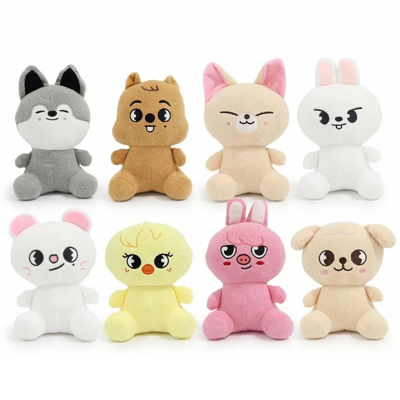 

20cm new stray children doll Li Longfu Fang Can sitting cute backpack doll SKZ plush rag doll fan gift Birthday Gifts