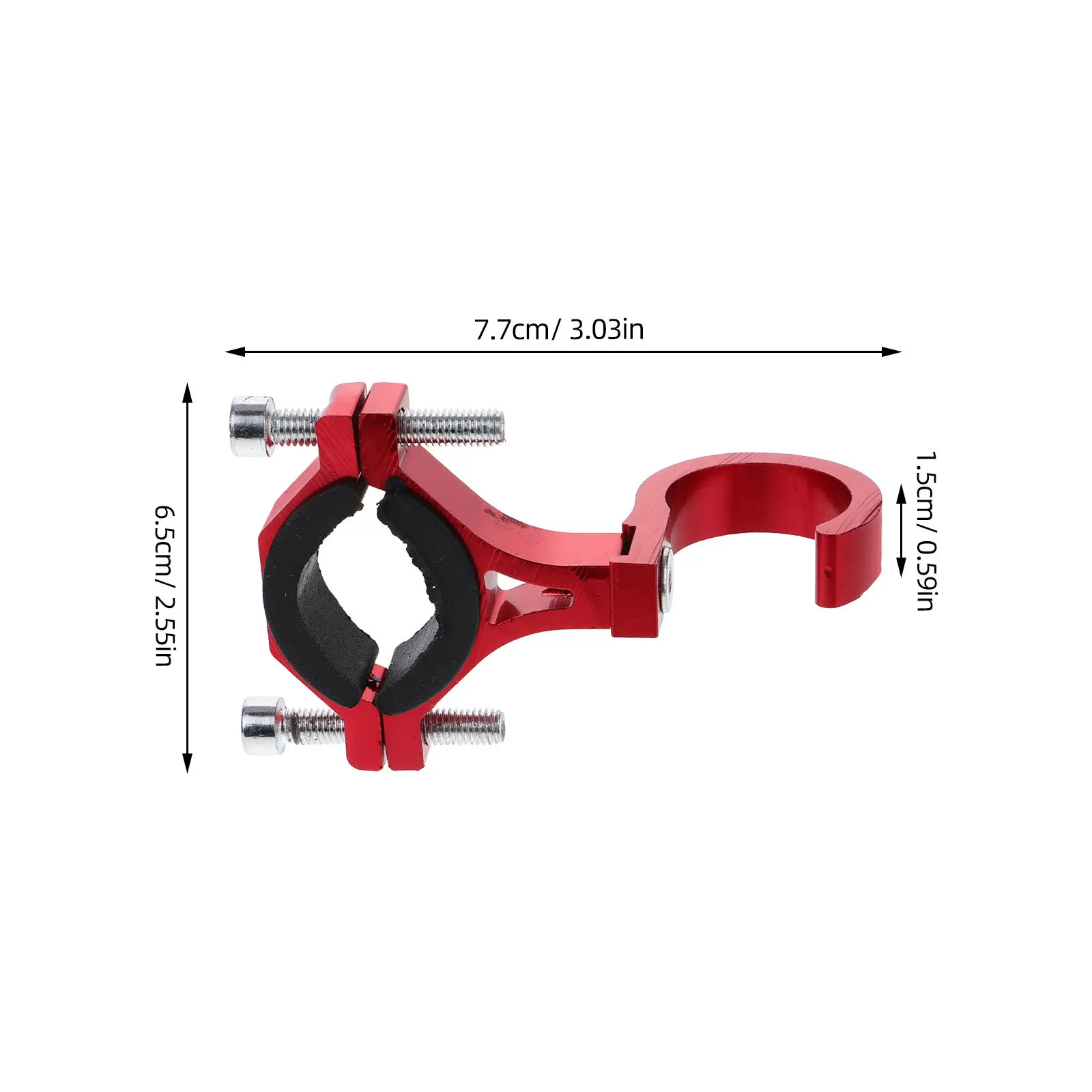 Red Aluminum Alloy No-Drill Electric Scooter Handlebar Hook Universal Multifunction Bag Hanging Claw Hook for Bikes