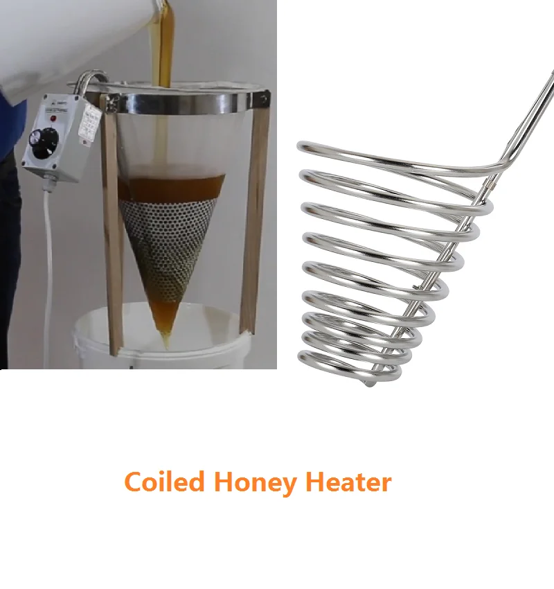 Food Grade Coiled Honey Heater Stainless Steel Honey Melter with Thermostat Extracting Honey Crystallized Beekeeping Equipment