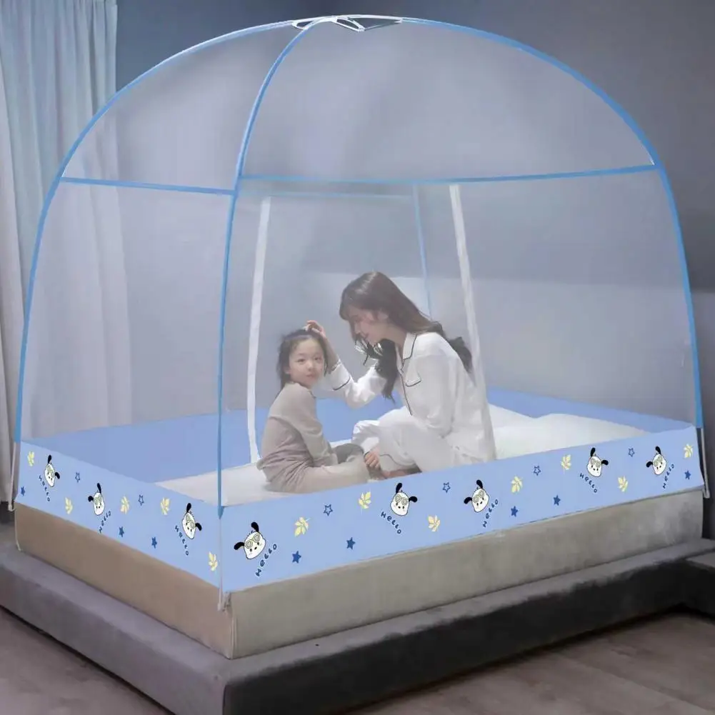 Zipper Design Mosquito Net Premium Foldable Mosquito Net Tent Quick Zipper Closure Full Enclosure for Bed Ultimate Anti-mosquito