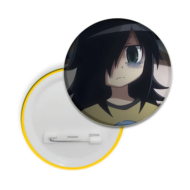 32/44/58mm Anime Tomoko Kuroki Brooch for hat Backpack Lapel Pins Cartoon Cosplay Badge Accessories Clothes Decoration Gifts