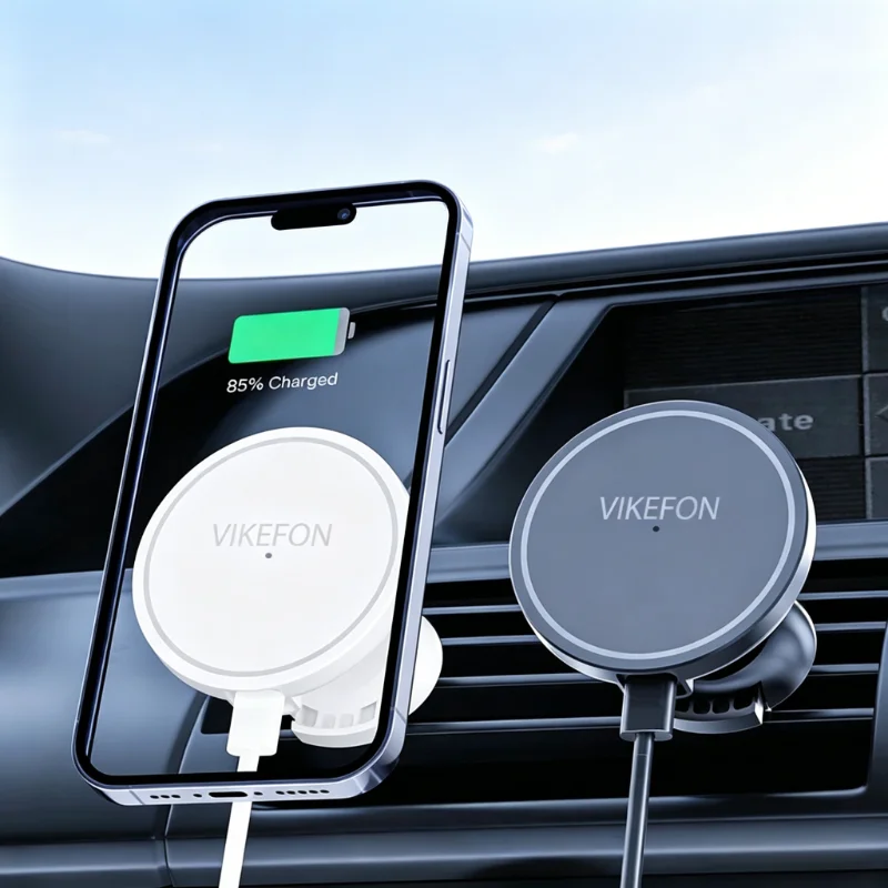 Magnetisches kabelloses Autoladegerät 360 °   Drehbarer Handyhalter für iPhone 17~12 Pro Max – Schnelle Ladestation für Lüftungsschlitze