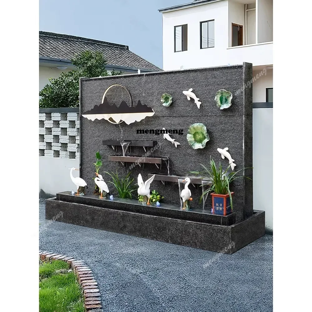 A5203 Water curtain wall, folding water screen wall, double-sided fish pond, outdoor courtyard stone landscape waterscape orname
