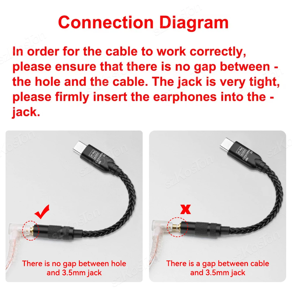 Wzmacniacz słuchawkowy CX31993 MAX97220 Podwójny układ scalony DAC HiFi Wzmacniacz audio IEM AMP Dekoder USB C do portu 3,5 mm z adapterem USB A — zdjęcie produktu 6