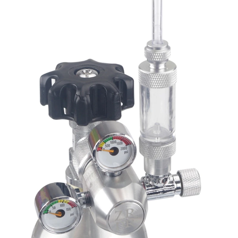Single/Dual สำหรับหัวปลาสำหรับถัง CO2 Bubble Counter Aquarium ระบบ CO2 Bubble
