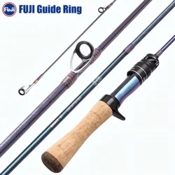 Carbon Fiber Ultralight Fishing Rod,Lure 1-8g Line 2-6lb,UL Rod Tip with FUJI Guide Ring,Casting Rod for Trout,Spinning Rod