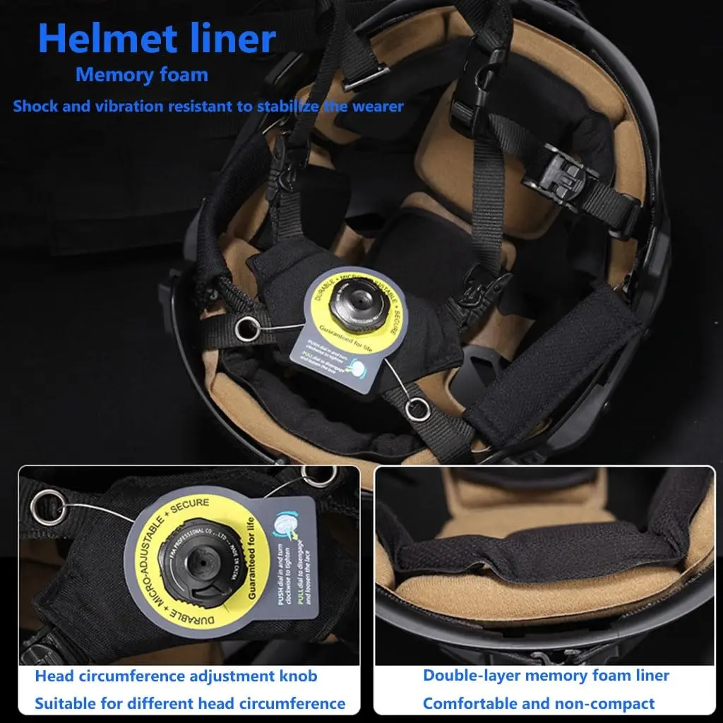 Military Tactical Helmet Set With High-End Communication Noise-Cancelling Headphones Windproof Lenses For Outdoor Hunting Battle - Image 5