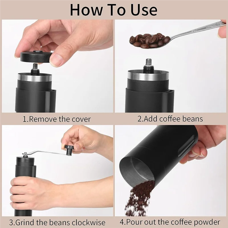 SANQ Manual Coffee Grinders Adjustable Hand Coffee Bean Grinding Machine For Outdoor Travelling Home Office Coffee Grinder