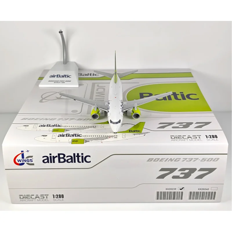 JC 羽根ダイキャスト 1/200 スケールバルト航空 B737-500 YL-BBD 合金航空機モデルコレクション装​​飾装飾品ギフトおもちゃ