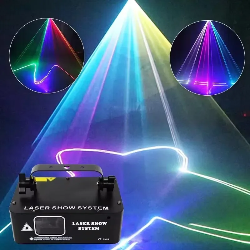 

New RGB Laser 300MW Beam Line Scanner Projector DMX Professional Disco DJ Wedding Party Bar Club Stage Light