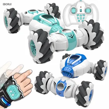 EBORUI S012 RC Twist Car 2.4GHz 4WD Remote Control Stunt Car Watch Gesture Sensor Stunt Car Off-road Off Road 360° Flips Toys