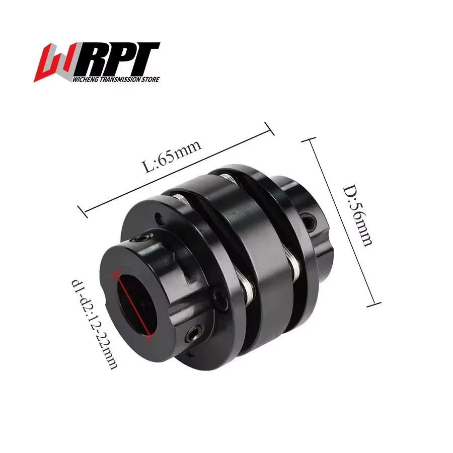 CLTG Coupling Double Diaphragm With Keyway 45# Steel High Torque Stepped Flange Coupling CLTG-56X65 CNC Driving Parts