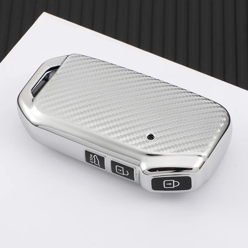 TPU Carbon Fiber Car Smart Key Case Cover Shell Fob for Kia Ceed Sorento Cerato Forte Sportage R Stinge Protector Accessories