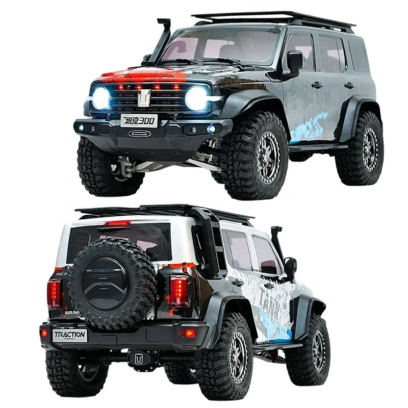 

Traction Hobby TH KM GWM Tank 300 IFS 1/8 Scale RC Rock Crawler Truck Dumbo 10CH Remote Control Gyroscope CNC Metal 4S LiPO 4WD