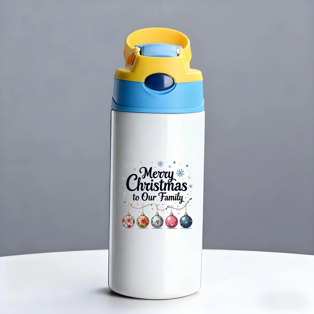 كوب حراري من الفولاذ المقاوم للصدأ 304، خط أنيق لعيد الميلاد المجيد، كوب بقشة صديق للأطفال، هدية عيد الميلاد، شتاء دافئ ينمو #4