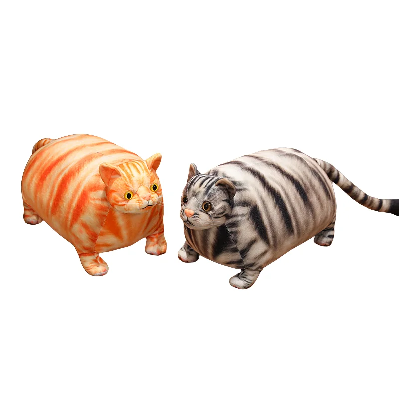

30/50cm Simulated Super Fat Cats Plush Stuffed 3D Animal Cute Lifelike Toy Cat Doll Pet Toys Home Decor Gift For Girls Birthday
