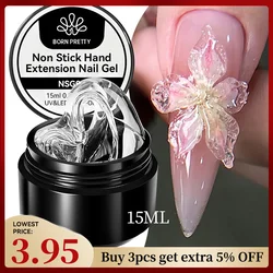 BORN PRETTY-Verhéritage à Ongles Gel Transparent Antiadhésif pour Faux Ongles, Gel Dur, Gelée Lai70.Solide, Extension de Main, 3D, Nail Art Progressif, 15ml