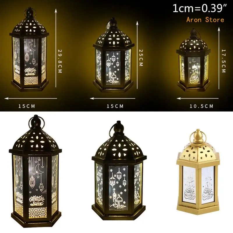 Retro Elegante Ramadan Lampada a sospensione Eid Mubarak Elemento Lampada a mano Eid Ramadan Islamico Casa per interni per feste