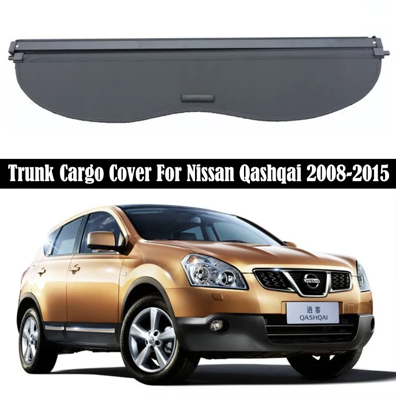 

Trunk Cargo Cover For Nissan Qashqai 2008-2015 Security Shield Rear Luggage Curtain Retractable Partition Privacy Car Accessorie