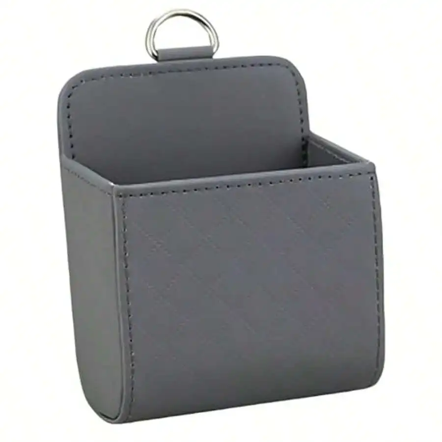 

Car Air Vent Storage Bag PU Leather Auto Hanging Storage Pouch With Hook Portable Car Console