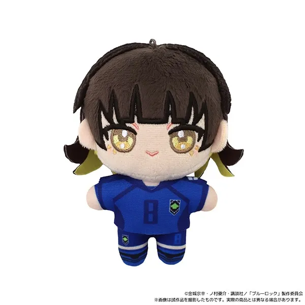 Chigiri Hyoma Rin Itoshi أنيمي أفخم الأزرق قفل Cosplay12CM الكرتون محشوة الجسم بلوشي ظهره قلادة الملحقات