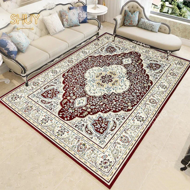 Luxury European Style Carpet Living Room Home Decoration 180 280 Large Size Felt Table Floor Non-slip Rug for Badroom Custom Mat