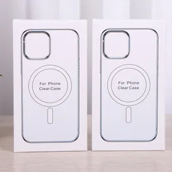 Original For Magsafe Magnetic Wireless Charging Case For iPhone 15 13 11 Pro Max 12 Mini XR X XS 14  8 Plus SE Transparent Cover