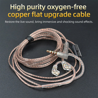 KZ Headphone Cord High-Purity Copper Cube Mixed Upgrade Cable Earphone Wire Original Replacement EDX Pro/ZS10 Pro X Headset Wire