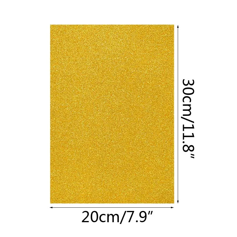 5 Sheets 30x20cm Glitter Sponge Paper 2mm Thick Foam Paper Kindergarten Handmade Scrapbooking Craft DIY Handcraft Accessories images - 6