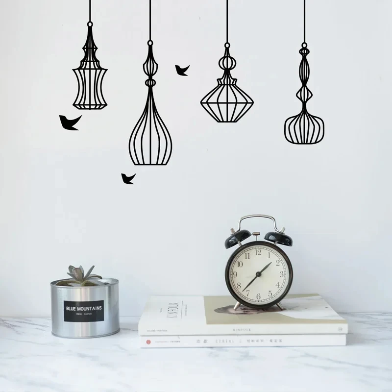 Swallow Lamp Wall Stickers Are Suitable For Living Rooms, Bedrooms, And Bathrooms. They Are Self-adhesive And Detachable