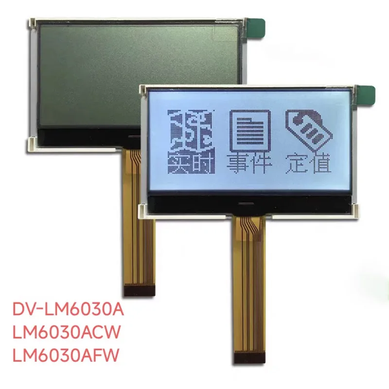 For LM6030ACW LM6030AFW  2.4inch 128x64 20pins WLED FSTN-LCD  DV-LM6030 Display