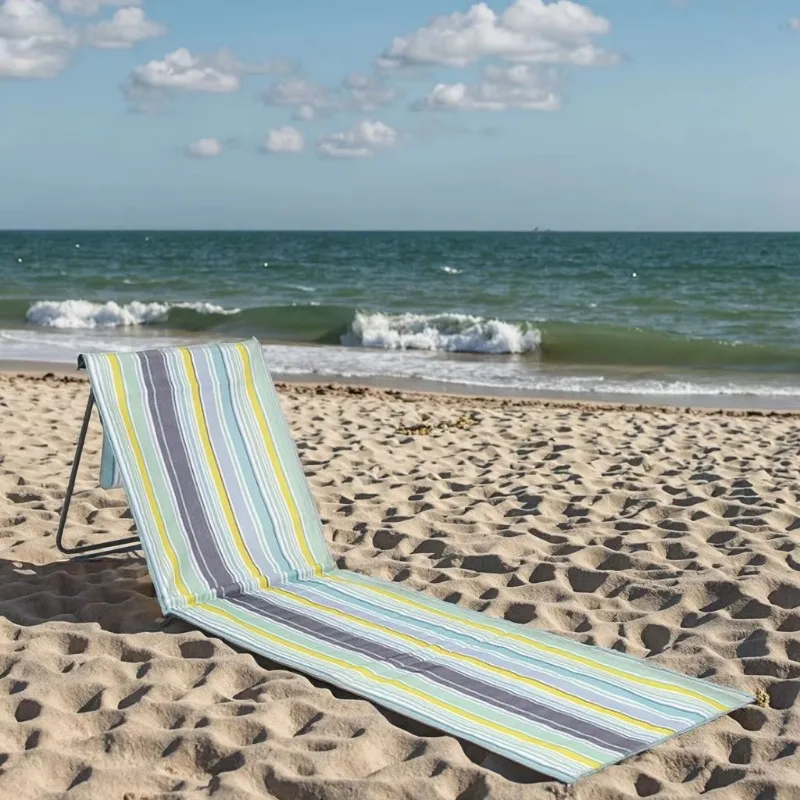 Foldable Lounge Chair Outdoor Park Beach Sunbathing Lounge Chair Lightweight Portable Adjustable Lounge Chair Back Support