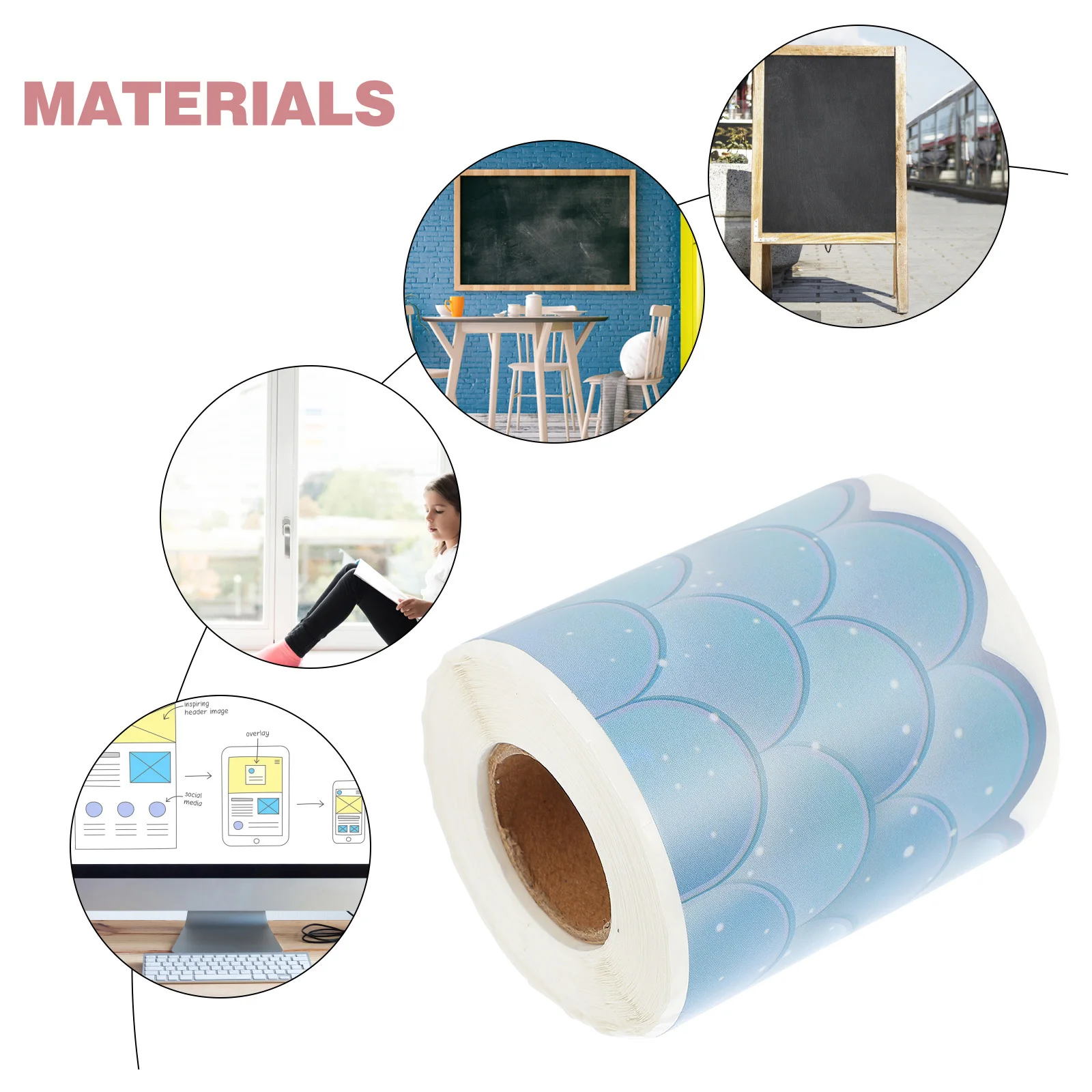 

Round Wavy Border Sticker Roll Chalkboard Decal Classroom Decoration Bulletin Board Borders Trim Lovely Decal Chalkboard Sticker