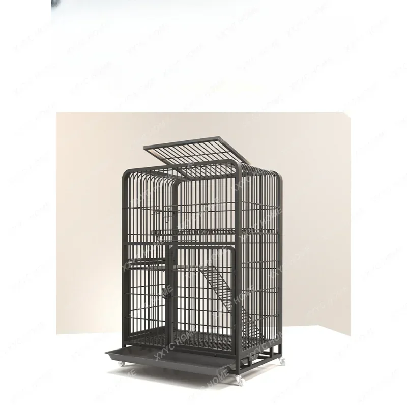 

Pante Cat Cage Villa Super Large Free Space Home Cat Cage Indoor Two Layers with Toilet Cat Pet Cattery