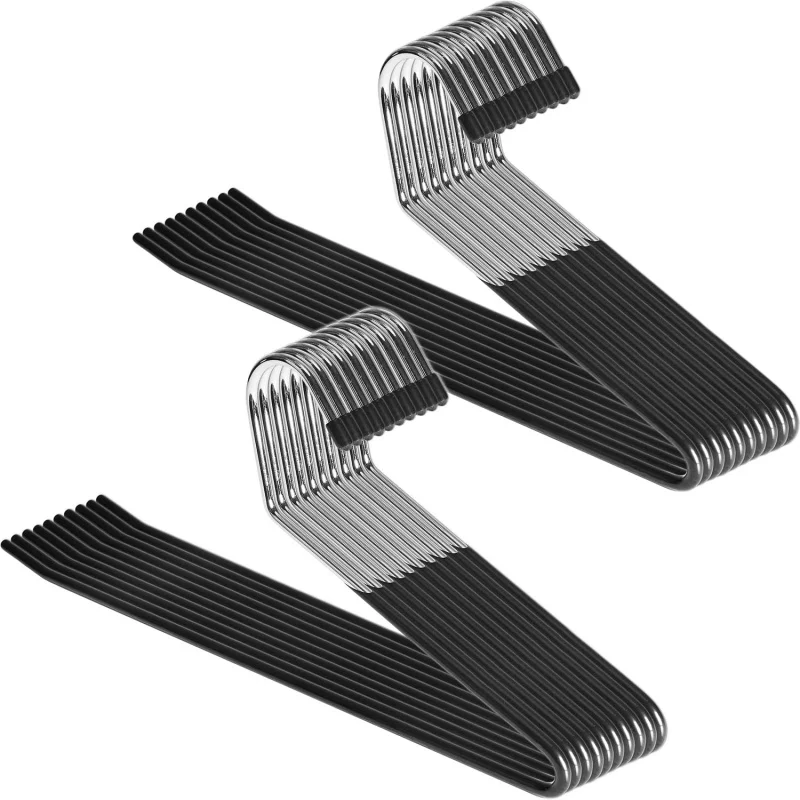 

Zober Non Slip - 20 Pack Open Ended Pants And Jean Hangers For Closet - Space Saving Clothes Hanger - Strong, Dura