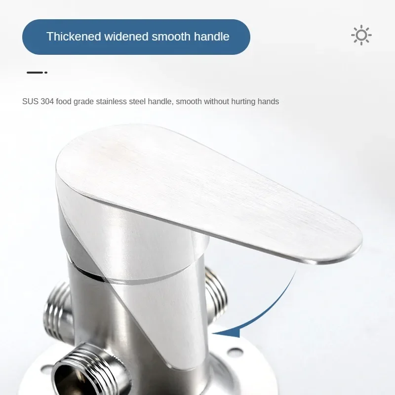 

Mounted Shower Faucet Hot and Cold Switch Toilet Bathroom with Solar Water Heater Mixing Valve SUS304 Stainless Steel Surface